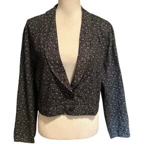 🌻 2/$20 IZ California Size L 90s Retro Cropped Jacket Boxy Fit Made in USA